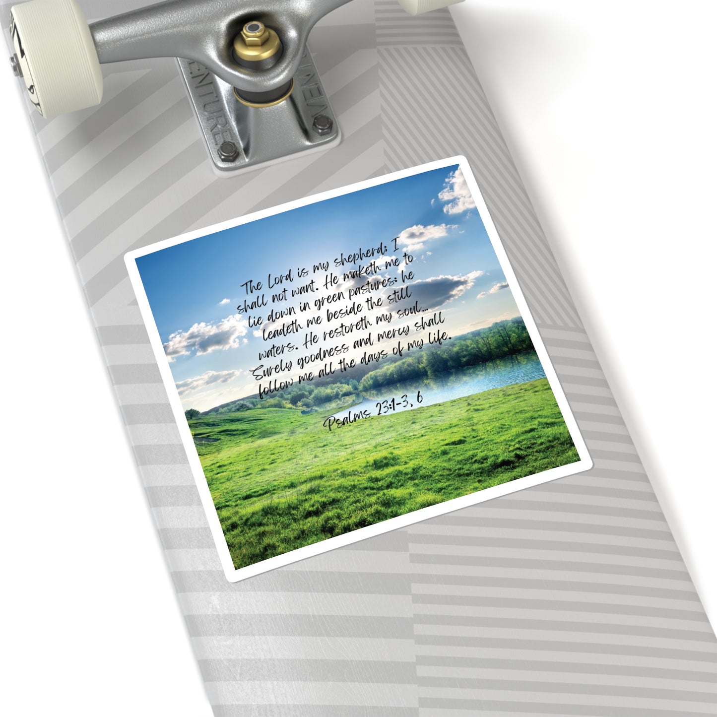 Green pastures, still waters - sticker