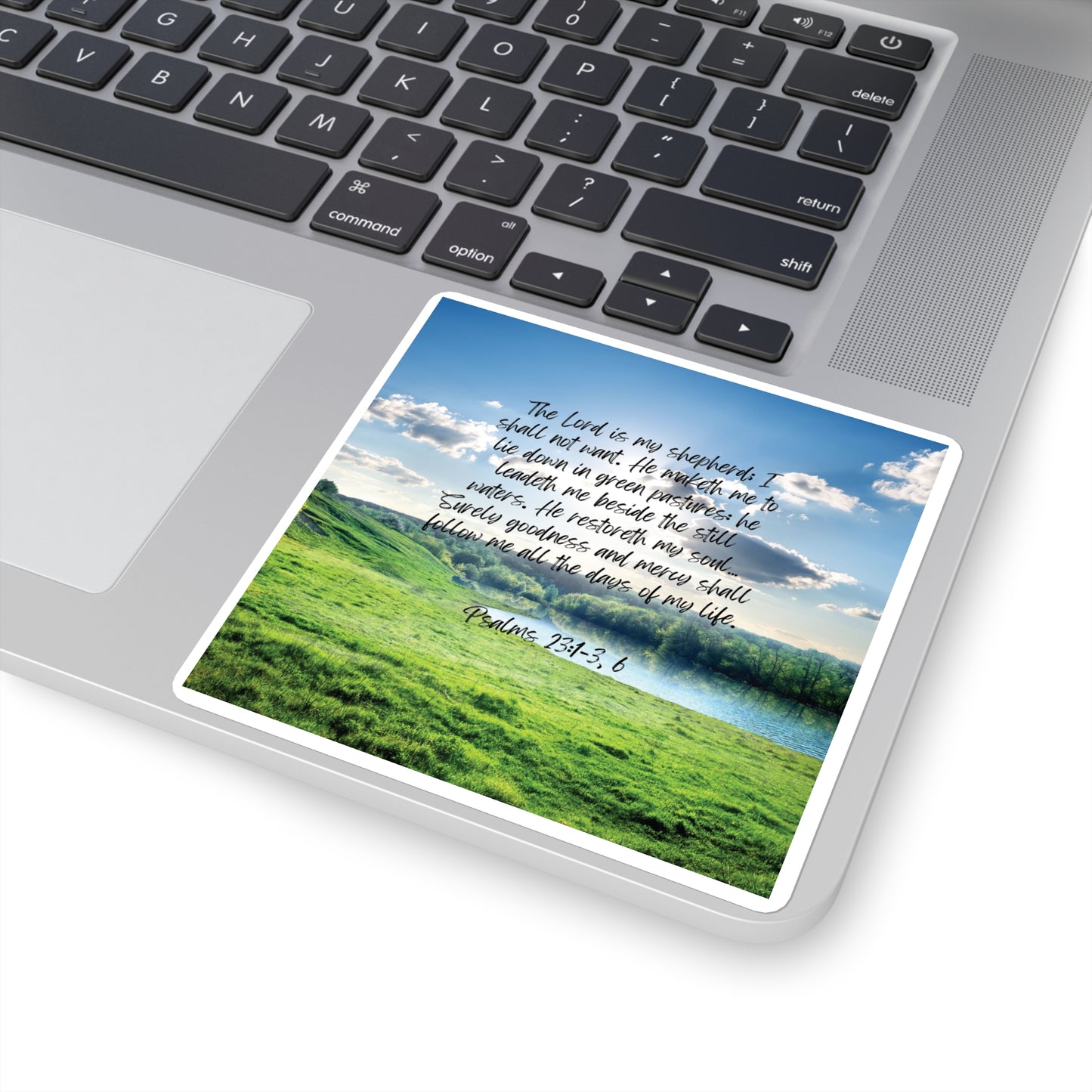 Green pastures, still waters - sticker