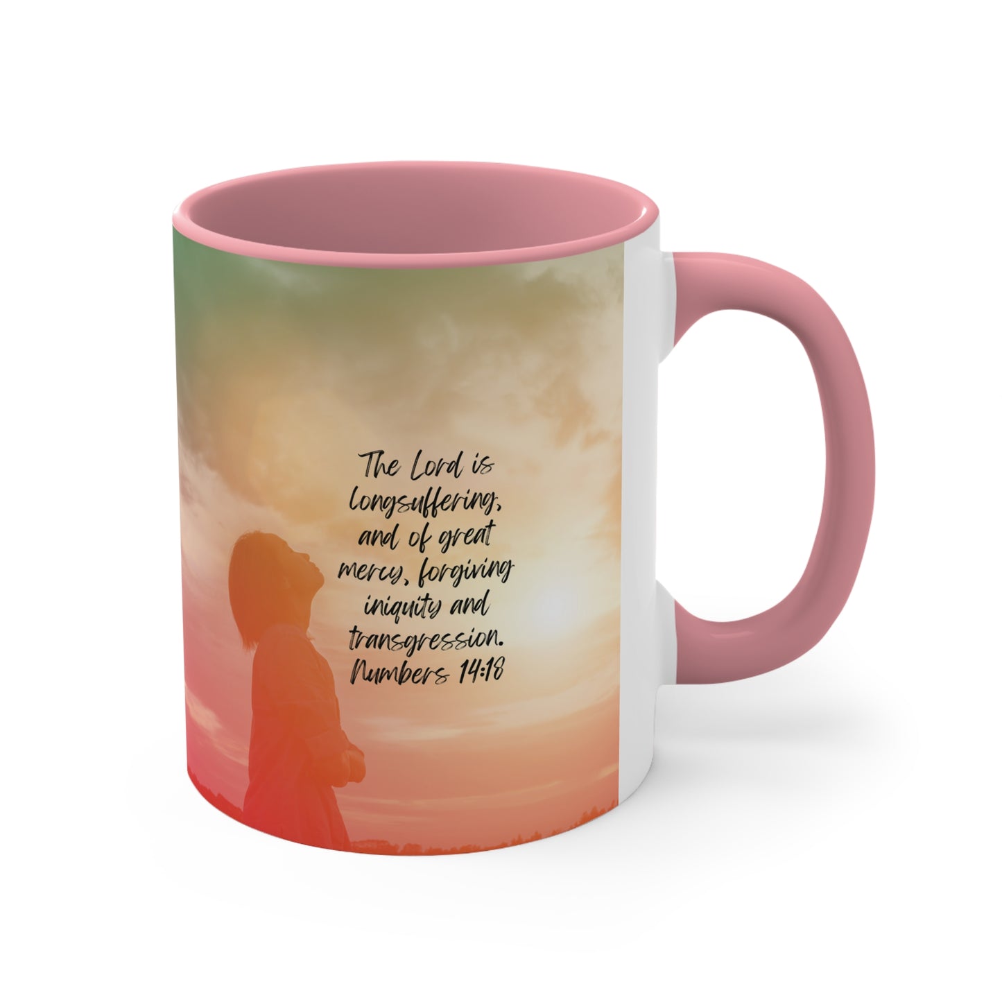 Longsuffering, Merciful, Forgiving - accent mug