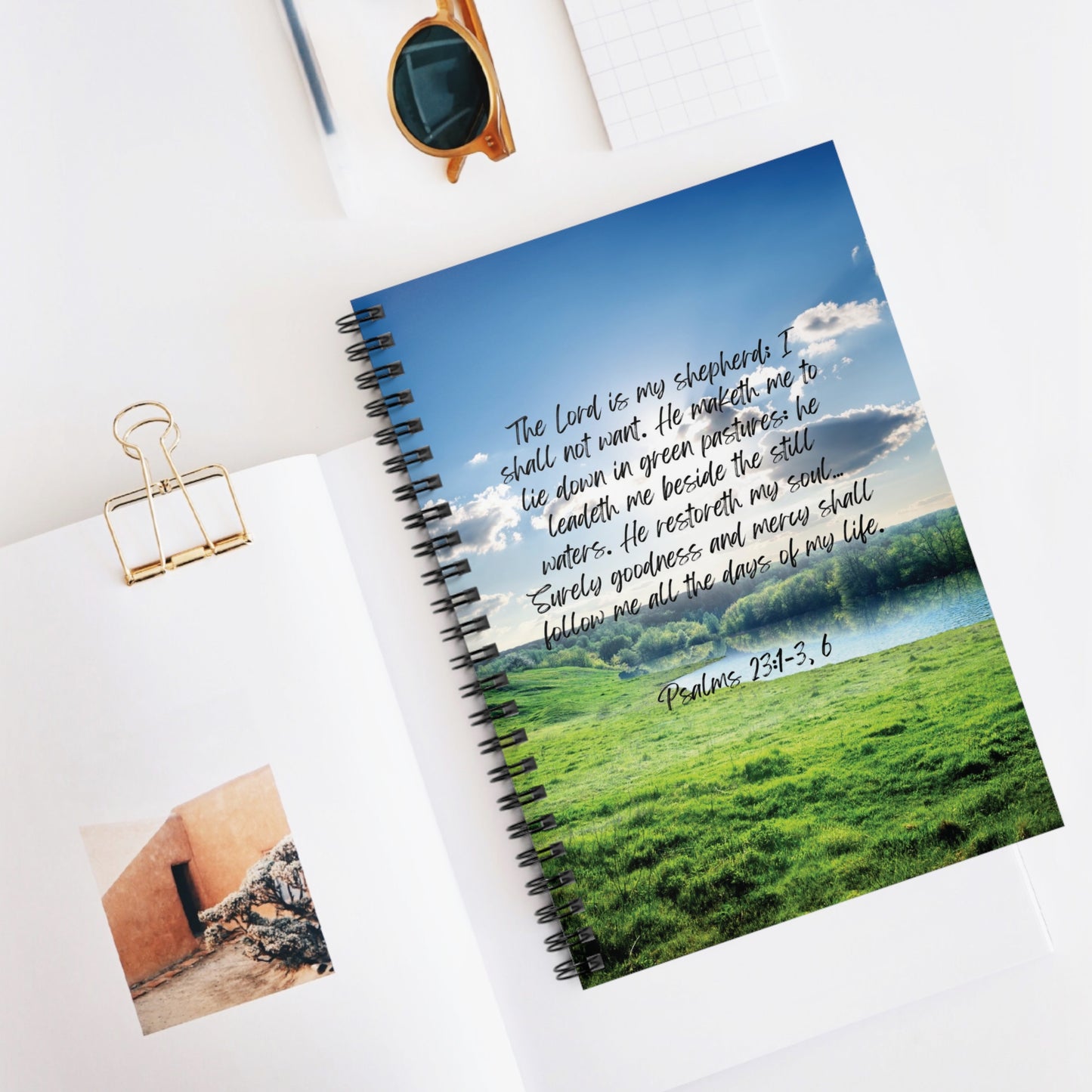 Green pastures, still waters - notebook