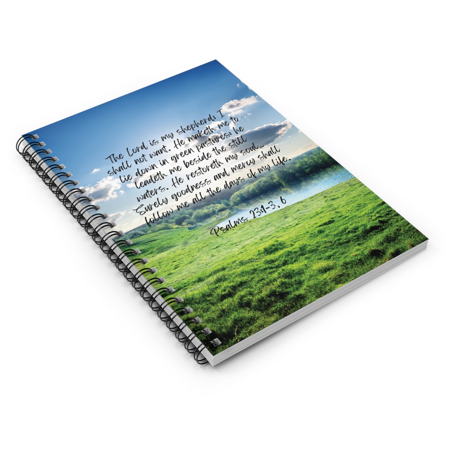 Green pastures, still waters - notebook