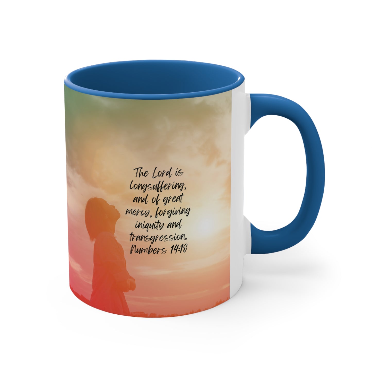 Longsuffering, Merciful, Forgiving - accent mug