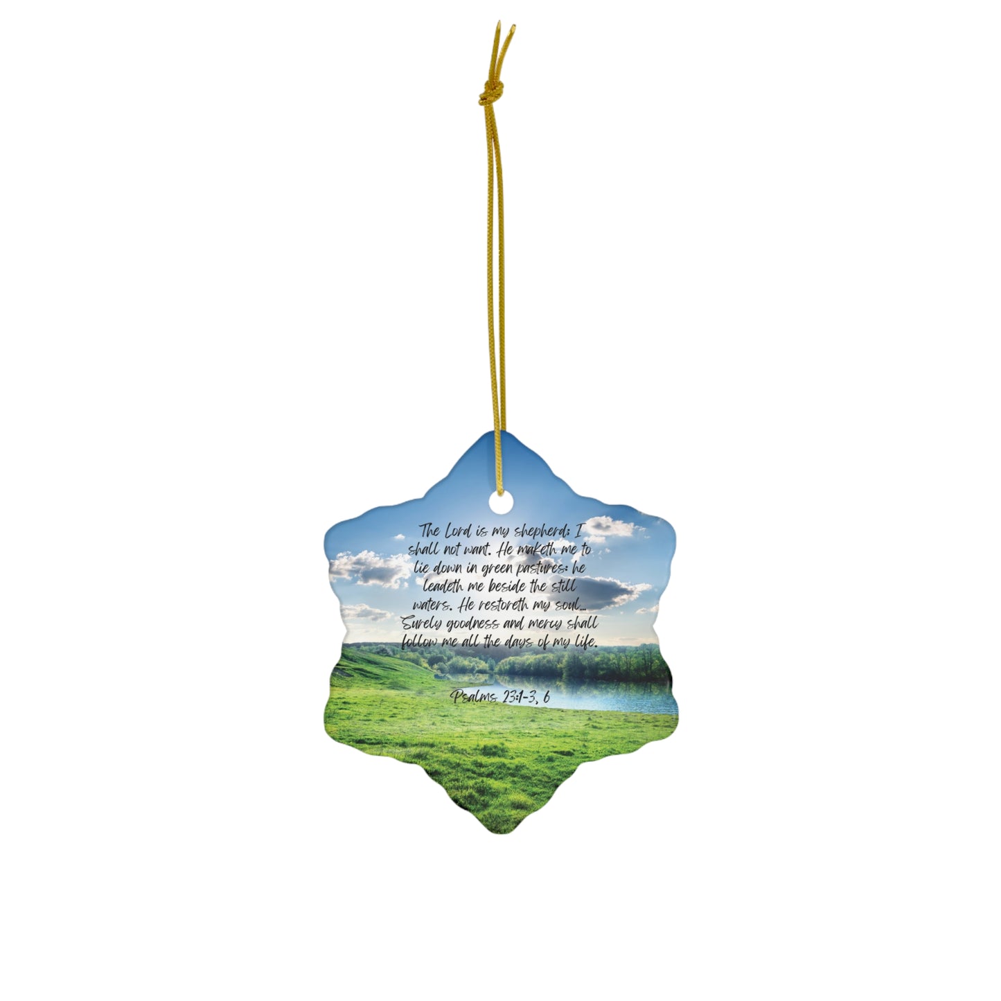 Green pastures, still waters - ornament